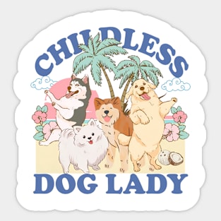 Childless Dog Lady Cat Lady Funny Vote 2024 Funny Saying Sticker